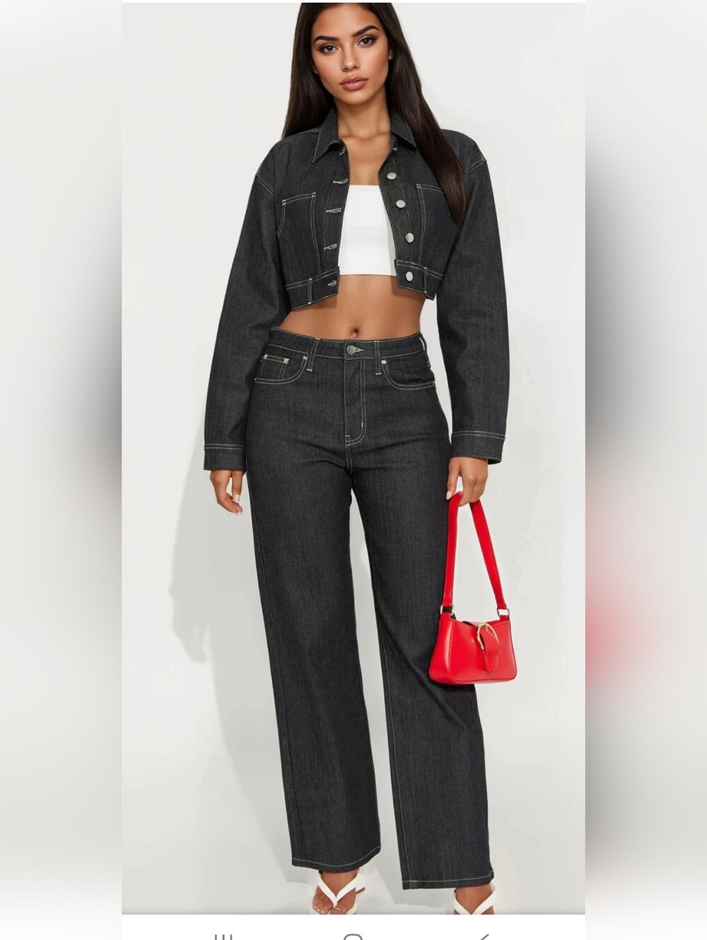 Fashion Nova Black Straight Leg Jeans NWT